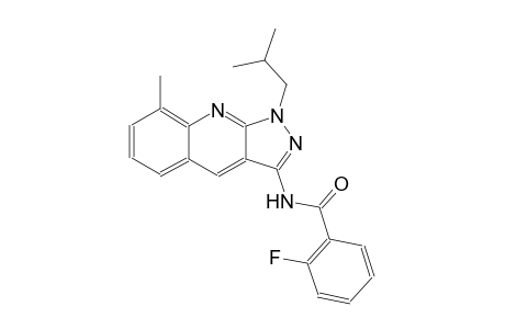 2-fluoro-N-(1-isobutyl-8-methyl-1H-pyrazolo[3,4-b]quinolin-3-yl)benzamide