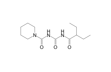 1-Piperidinecarboxamide, N-[[(2-ethyl-1-oxobutyl)amino]carbonyl]-