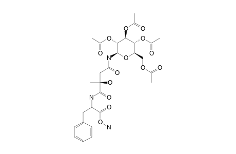 N-[(2-S)-1,4-DIOXO-2-HYDROXY-2-METHYL-4-[(2,3,4,6-TETRA-O-ACETYL-BETA-D-GLUCOPYRANOSYL)-AMINO]-BUTYL]-PHENYLALANINATE-AMIDE