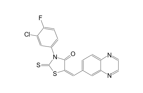 4-thiazolidinone, 3-(3-chloro-4-fluorophenyl)-5-(6-quinoxalinylmethylene)-2-thioxo-, (5E)-