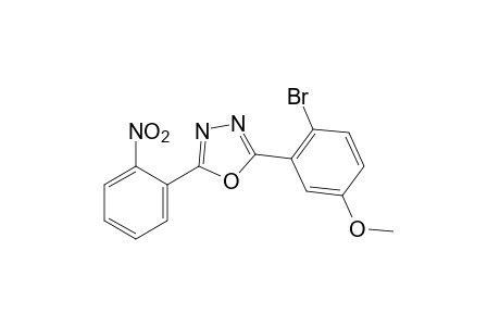 2-(2-bromo-5-methoxyphenyl)-5-(o-nitrophenyl)-1,3,4-oxadiazole