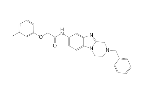 N-(2-benzyl-1,2,3,4-tetrahydropyrazino[1,2-a]benzimidazol-8-yl)-2-(3-methylphenoxy)acetamide