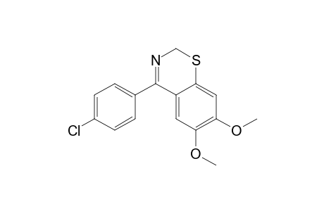 2H-1,3-Benzothiazine, 4-(4-chlorophenyl)-6,7-dimethoxy-