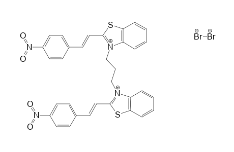 (E,E')-3,3'-Trimethylene-bis[2'-(4"-nitrostyryl)benzothiazol-3'-ium]-dibromide