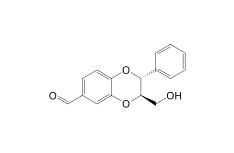 (2R,3R)-3-(hydroxymethyl)-2-phenyl-2,3-dihydro-1,4-benzodioxin-6-carboxaldehyde