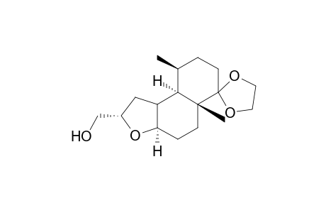 6,6-Ethylenedioxy-2.alpha.-hydroxymethyl-5a.beta.,9.beta.-dimethyl-(9a.alpha.,3a.alpha.H)-perhydronaphtho[2,1-b]furan-6-one