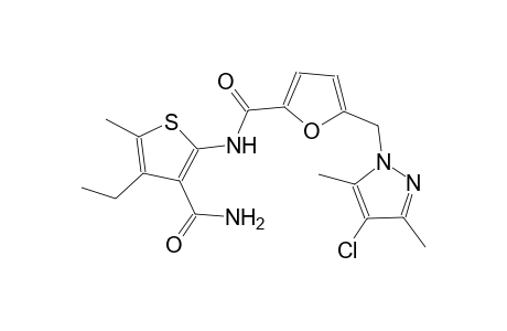 N-[3-(aminocarbonyl)-4-ethyl-5-methyl-2-thienyl]-5-[(4-chloro-3,5-dimethyl-1H-pyrazol-1-yl)methyl]-2-furamide