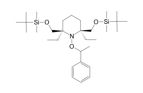 CIS-2,6-BIS-(TERT.-BUTYL-DIMETHYL-SILANYLOXYMETHYL)-2,6-DIETHYL-1-(1-PHENYLETHOXY)-PIPERIDINE-