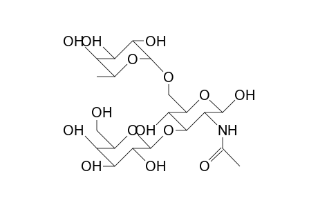 2-Acetamido-2-deoxy-6-O-(.alpha.-L-fucopyranosyl)-3-O-(.beta.-D-galactopyranosyl).beta.-D-glucopyranose