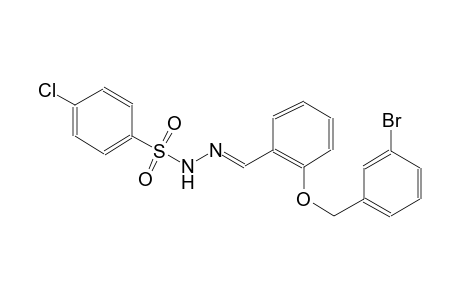 N'-((E)-{2-[(3-bromobenzyl)oxy]phenyl}methylidene)-4-chlorobenzenesulfonohydrazide