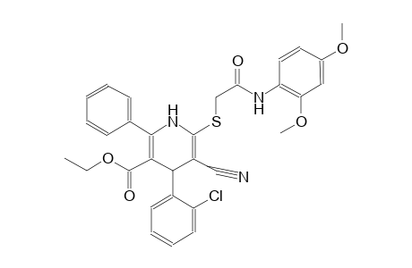 ethyl 4-(2-chlorophenyl)-5-cyano-6-{[2-(2,4-dimethoxyanilino)-2-oxoethyl]sulfanyl}-2-phenyl-1,4-dihydro-3-pyridinecarboxylate