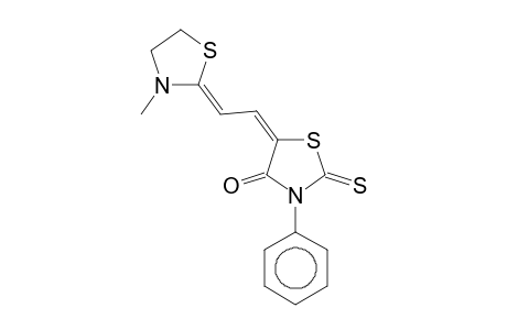 (5E)-5-[(2E)-2-(3-Methyl-1,3-thiazolidin-2-ylidene)ethylidene]-3-phenyl-2-thioxo-1,3-thiazolidin-4-one