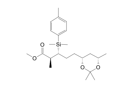 (2S,3R)-3-[dimethyl(p-tolyl)silyl]-2-methyl-5-[(4R,6S)-2,2,6-trimethyl-1,3-dioxan-4-yl]valeric acid methyl ester