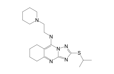 2-(1-METHYLETHYLTHIO)-5-[2-(PIPERIDIN-1-YL)-ETHYL]-AMINO-6,7,8,9-TETRAHYDRO-1,2,4-TRIAZOLO-[5,1-B]-QUINAZOLINE