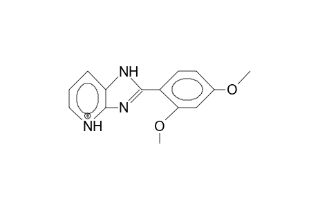 2-(2,4-Dimethoxy-phenyl)-1H-imidazo(4,5-B)pyridi nium cation