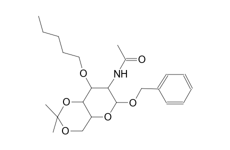 benzyl 2-(acetylamino)-2-deoxy-4,6-O-(1-methylethylidene)-3-O-pentyl-alpha-D-glucopyranoside