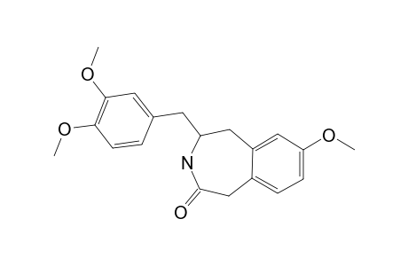 2,3,4,5-TETRAHYDRO-4-(3',4'-DIMETHOXYBENZYL)-7-METHOXY-2-OXO-1H-3-BENZAZEPINE