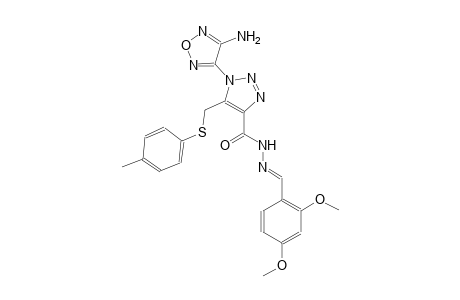 1-(4-amino-1,2,5-oxadiazol-3-yl)-N'-[(E)-(2,4-dimethoxyphenyl)methylidene]-5-{[(4-methylphenyl)sulfanyl]methyl}-1H-1,2,3-triazole-4-carbohydrazide