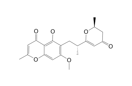 CQ-7;CHAETOQUADRIN-G;(2'R,7'S)-5-HYDROXY-7-METHOXY-6-[(3',7'-EPOXY-2'-METHYL-5'-OXO)-3'-OCTENYL]-2-METHYL-CHROMONE