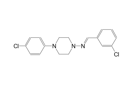 4-(4-chlorophenyl)-N-[(E)-(3-chlorophenyl)methylidene]-1-piperazinamine