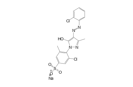 Benzenesulfonic acid, 3-chloro-4-[4-[(2-chlorophenyl)azo]-4,5-dihydro-3-methyl-5-oxo-1H-pyrazol-1-yl]-5-methyl-, sodium salt