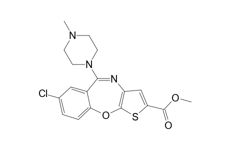 7-Chloro-5-(4-methyl-1-piperazinyl)-2-thieno[2,3-b][1,4]benzoxazepinecarboxylic acid methyl ester