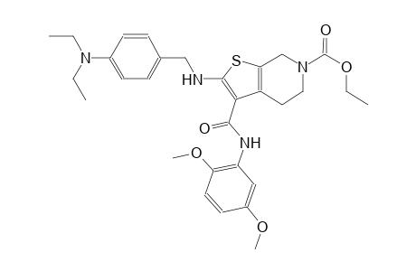 thieno[2,3-c]pyridine-6(5H)-carboxylic acid, 2-[[[4-(diethylamino)phenyl]methyl]amino]-3-[[(2,5-dimethoxyphenyl)amino]carbonyl]-4,7-dihydro-, ethyl ester