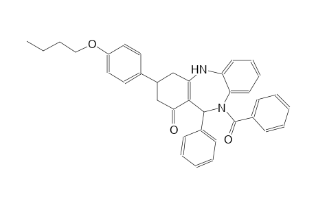 10-benzoyl-3-(4-butoxyphenyl)-11-phenyl-2,3,4,5,10,11-hexahydro-1H-dibenzo[b,e][1,4]diazepin-1-one