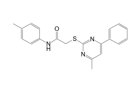 N-(4-methylphenyl)-2-[(4-methyl-6-phenyl-2-pyrimidinyl)sulfanyl]acetamide