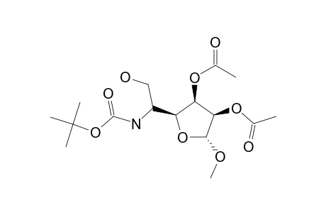 METHYL-5-DEOXY-5-[[(1,1-DIMETHYLETHOXY)-CARBONYL]-AMINO]-BETA-D-MANNOFURANOSIDE-2,3-DIACETATE