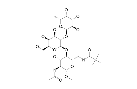 METHYL-2-ACETAMIDO-2,6-DIDEOXY-4-O-[2-O-(ALPHA-L-FUCOPYRANOSYL)-BETA-D-GALACTOPYRANOSYL]-6-PIVALAMIDO-BETA-D-GLUCOPYRANOSIDE