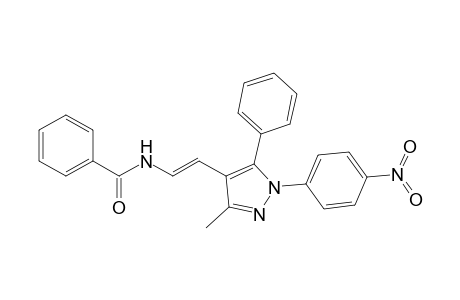 N-{(E)-2-[3-methyl-1-(4-nitrophenyl)-5-phenyl-1H-pyrazol-4-yl]ethenyl}benzamide