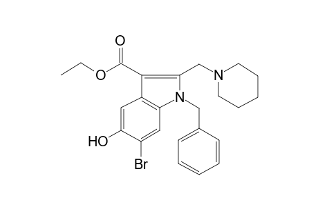 1-Benzyl-6-bromo-5-hydroxy-2-(piperidinomethyl)indole-3-carboxylic acid ethyl ester