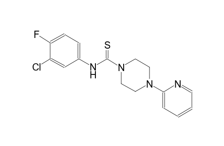 N-(3-chloro-4-fluorophenyl)-4-(2-pyridinyl)-1-piperazinecarbothioamide