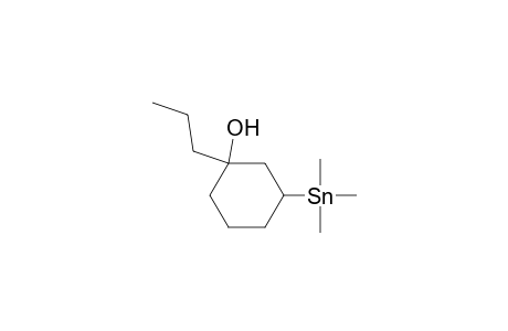 Cyclohexanol, 1-propyl-3-(trimethylstannyl)-, cis-