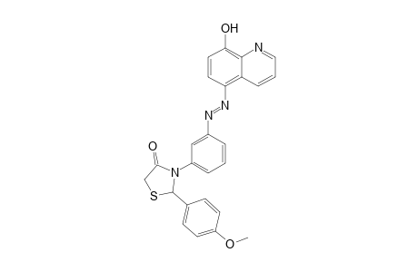 3-(3-((8-hydroxyquinolin-5-yl)diazenyl)phenyl)-2-(4-methoxyphenyl)thiazolidin-4-one