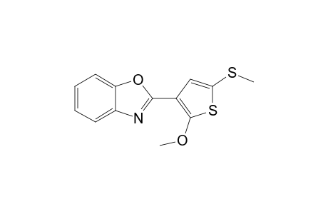 3-[Benzoxazol-2'-yl]-2-methoxy-5-(methylsulfanyl)-thiophene