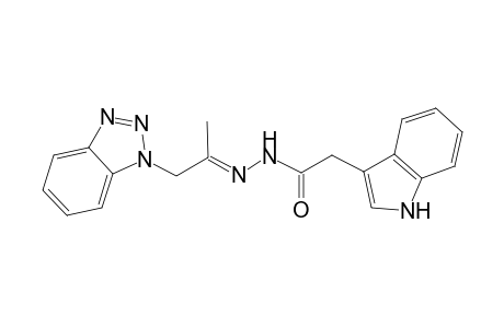 (1H-Indol-3-yl)-acetic acid (2-benzotriazol-1-yl-1-methyl-ethylidene)-hydrazide