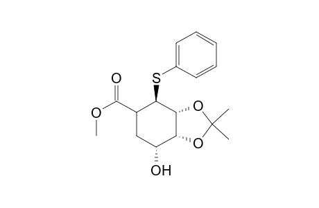 Methyl 5.alpha.-hydroxy-3.alpha.,4.alpha.-isopropylidenedioxy-2.beta.-phenylthiocyclohexan-1.beta.-oate