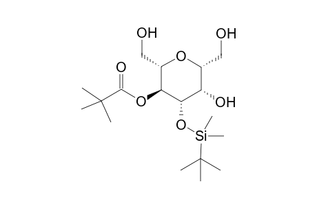 (4.beta.-(tert-Butyldimethylsilyloxy)-2.beta,6.beta.-bis(hydroxymethyl)-5.beta.-hydroxytetrahydropyran-3.alpha.-yl)pivaloate