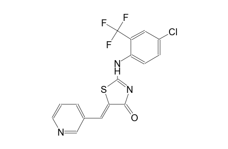 (5Z)-2-[4-chloro-2-(trifluoromethyl)anilino]-5-(3-pyridinylmethylene)-1,3-thiazol-4(5H)-one