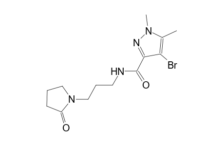 4-bromo-1,5-dimethyl-N-[3-(2-oxo-1-pyrrolidinyl)propyl]-1H-pyrazole-3-carboxamide