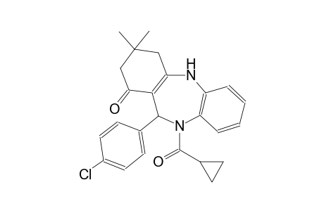 1H-dibenzo[b,e][1,4]diazepin-1-one, 11-(4-chlorophenyl)-10-(cyclopropylcarbonyl)-2,3,4,5,10,11-hexahydro-3,3-dimethyl-