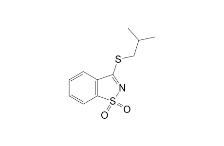 3-(isobutylthio)-1,2-benzisothiazole, 1,1-dioxide