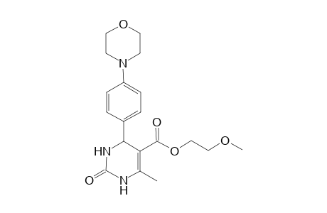 2-keto-6-methyl-4-(4-morpholinophenyl)-3,4-dihydro-1H-pyrimidine-5-carboxylic acid 2-methoxyethyl ester