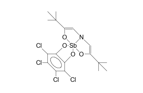 5-Aza-2,8-dioxa-3,7-di-tert-butyl-1-stiba-bicyclo(3.3.0)octa-2,4,6-triene O-chloranil adduct