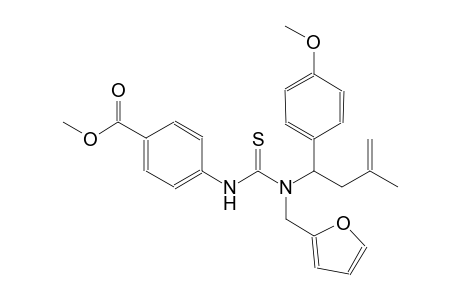 benzoic acid, 4-[[[(2-furanylmethyl)[1-(4-methoxyphenyl)-3-methyl-3-butenyl]amino]carbonothioyl]amino]-, methyl ester