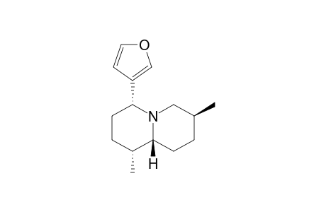 2H-Quinolizine, 4-(3-furanyl)octahydro-1,7-dimethyl-, [1S-(1.alpha.,4.alpha.,7.beta.,9a.beta.)]-