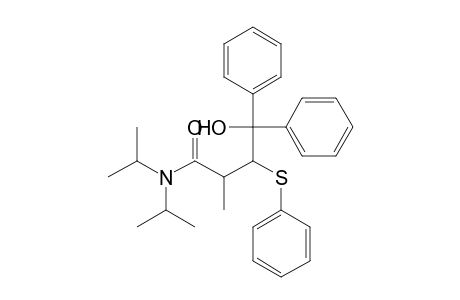 N,N-Diisopropyl-4-hydroxy-2-methyl-4,4-diphenyl-3-(phenylthio)butananamide