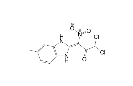 (3Z)-1,1-dichloro-3-(5-methyl-1,3-dihydro-2H-benzimidazol-2-ylidene)-3-nitro-2-propanone